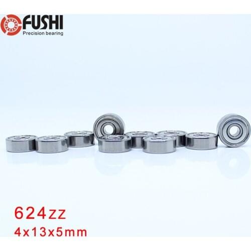 624ZZ ABEC-5 (100PCS) 4x13x5MM Wire Cutting Machine Miniature Ball Bearings 624ZZ EMQ Z3V3