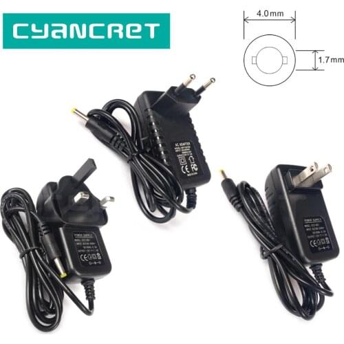 Power Adapter Charger AC 100-240V to DC 12V 1.5A 4.0mm 1.7mm 1M Supply EU Plug US Plug UK Plug Adapter for leadstar D9 D7