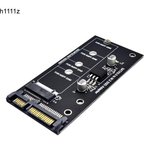 H1111Z Add On Card NGFF M.2 Adapter M2 SATA3 Raiser M.2 to SATA Adapter SSD M2 to SATA Expansion Card B Key Suppor 30/42/60/80mm