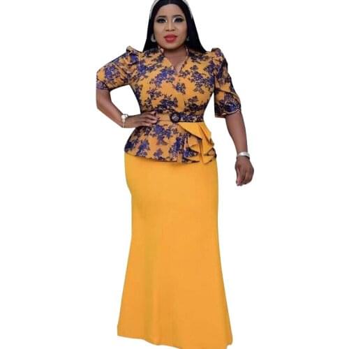 African Maxi Dresses For Women 2021 Vetement Femme Dashiki 3/4 Sleeve Print Africa Dress Clothes Dashiki Ankara Dresses Ladies