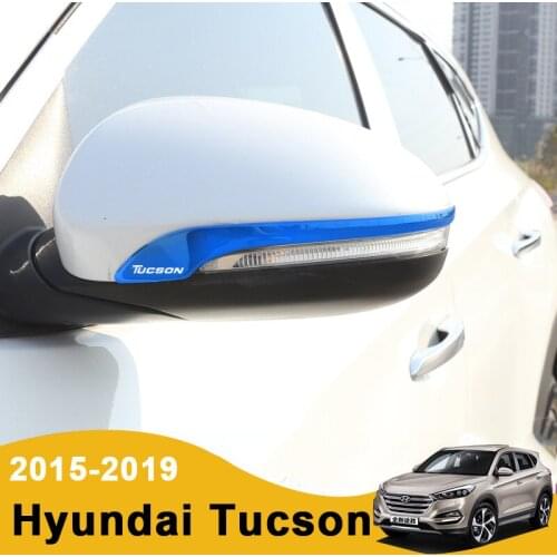 Stainless stee Car Rearview Mirror Cover Side Wing Cap Shell Case Trims For Hyundai Tucson 2015-2017 2018 2019 Accessries