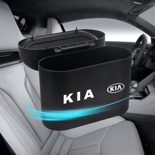 Car Trash Can Interior Organizer Storage Box Rubbish Garbage Holde for KIA Picanto Soul Ceed K3 K5 K9 KX3 5 7 Auto Accessories