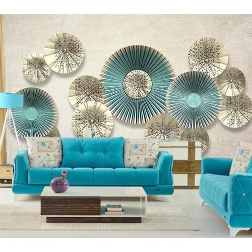 Customized large wallpaper 3d stereo wrought iron geometric pattern mural modern minimalist living room TV background wall обои