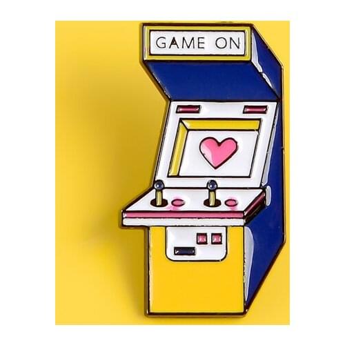 Love desktop game console children custom jewelry brooch torsion button GAME ON rotten shirt skirt lapel pin badge friend gift