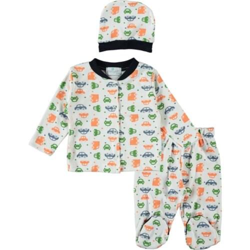 Baby Car Pattern 3 Piece Sleepwear Suit Your Baby teniyle contact all regions 100 cotton fabric