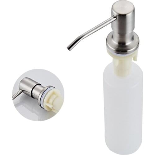 Kitchen sink soap dispenser ABS built-in plastic lotion pump plastic bottle for bathroom and kitchen liquid 300ml