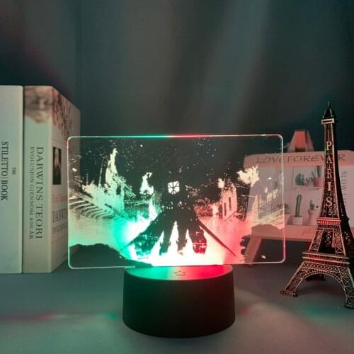 Dral Color Led Light Anime Attack on Titan for Bedroom Decoration Birthday Gift Room Decor Colorful Two Tone Lamp Manga AOT