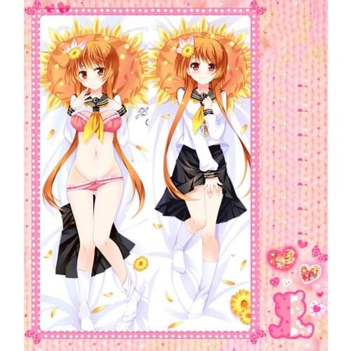 Anime Cartoon Nisekoi Double-Sided Bolster Hugging Pillow Case Pillow Cover Pillowcase Peach Skin 2 Way No.11122