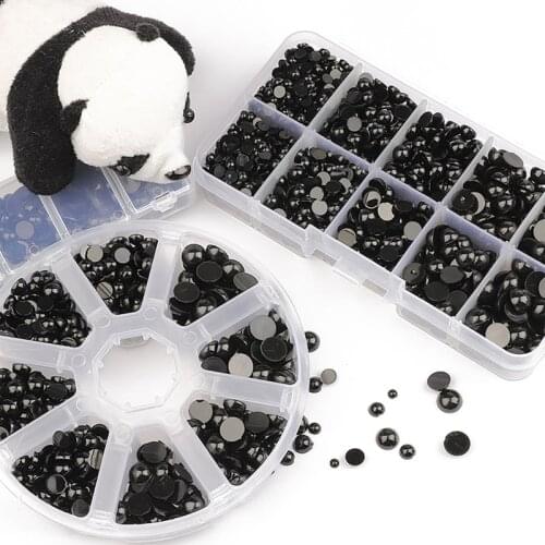 500Pcs 3-8mm Black Plastic Safety Eyes For Bear doll Animal Puppet DIY Crafts Children Kids Toys Eyes Accessories