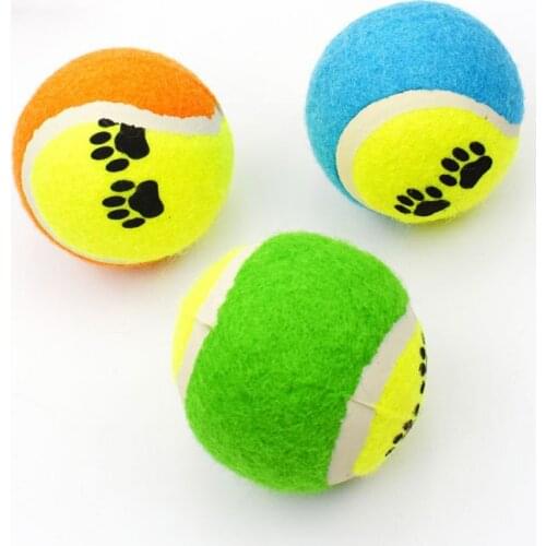 Pet toys 6.5cm non-elastic footprint tennis dog dog bite molar toy supplies,Q94