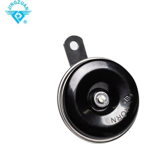 JINGZUAN 2Pcs Waterproof Super Loud Car Basin Horn Motorcycle horn High Quality 12V Black Disc Horn