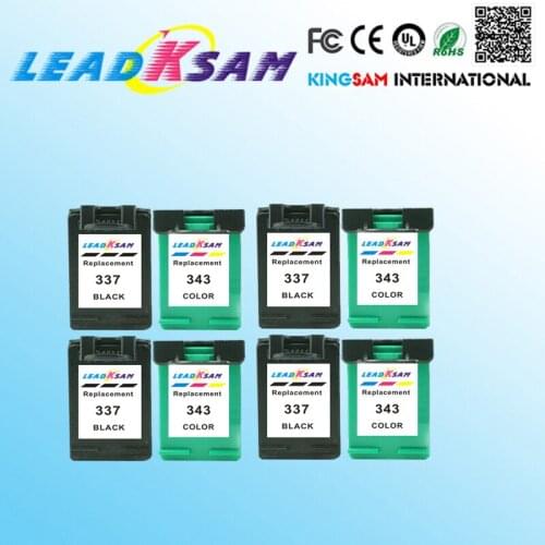 Compatible Ink Cartridge for hp337 hp343 replace for HP 337 343 Photosmart C4180 C4190 2575 8050 D5160 Deskjet 6940 D4160