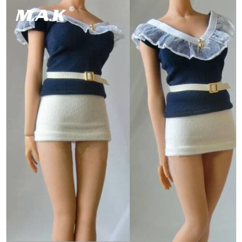 1/6 Womens Shaped T-Shirt and Skirt Models for 12 Inches Female Bodies Action Figures Accessories