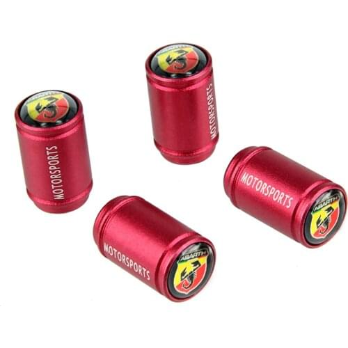 Matt Car Tire Valve Cap Wheel Decorative Cover for Abarth Punto 1000 204A 124 spider 595 fiat 500 695 alfa romeo Car Accessories