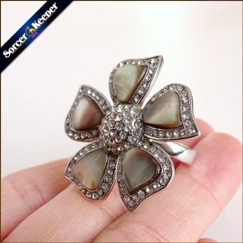 Fashion Brand Natural Screw Shell Opening Rings Adjustable For Men Women Statement Party Trendy Luxury Jewelry New LY931