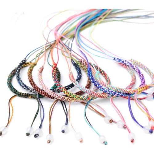 Fashion new color corn knot semi-finished bracelet woven bracelet adjustable size hand rope hot sale