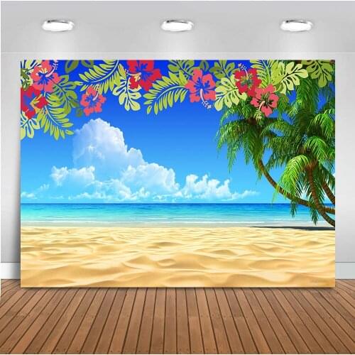 MOCSIKA Sandy Beach Photography Backdrop Blue Sky and Sea Holiday Summer Festival Photo Background Party Decoration Studio 481