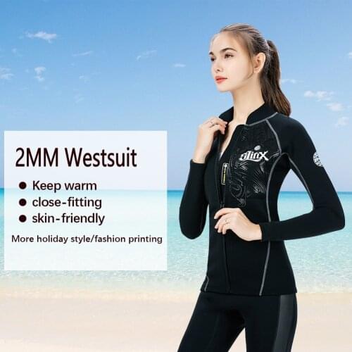 Top Quality Neoprene 2mm Unisex Wetsuit Full Body Diving Suit Back Zipper Suit for Diving Snorkeling Surfing For Couples CSV