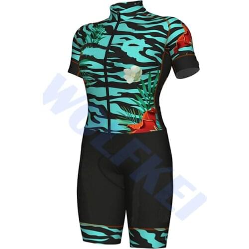 New 2020 one piece Skinsuit Cycling Clothing Bodysuit Ropa Ciclismo 3 back pockets Women bicycle clothes # SK2019000627002