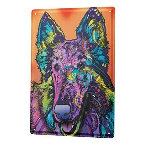 Tin Sign Decor Plaques Ravtive Vet Practice Collie