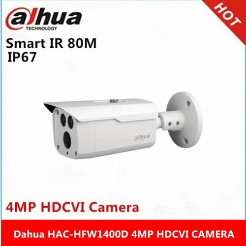Original Dahua HAC-HFW1400D 4mp HDCVI Camera WDR IR80M IP67 Bullet Camera DH-HAC-HFW1400D