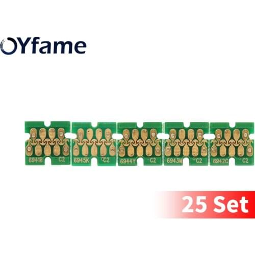 OYfame T6941-T6945 Cartridge Chips for Epson T3200 T5200 T7200 T3270 T5270 T7270 T3000 T5000 T7000 T3070 Cartridge One Time Chip