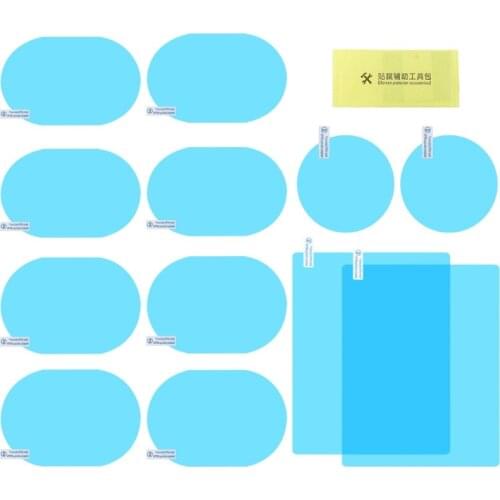 50LC 12 Pcs Car Rear View Mirror Rainproof Film Anti-Fog Clear Protective Sticker Anti-Scratch Waterproof Mirror Window Film