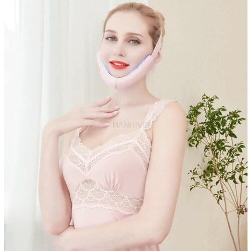 Chin Up Lift Belt Machine Red Blue LED Photon Therapy Facial Lifting Device Face Slimming Vibration Massager V-Face Care