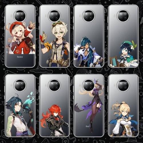 Genshin Impact hot game Phone Case Transparent for Xiaomi Redmi note 10 t 8 9 pro lite 11