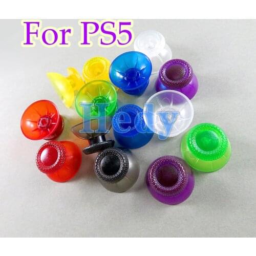 200PCS Transparent Clear 3D Analog Joystick Stick Module Mushroom Cap For Sony PS5 Playstation 5 Controller Thumbstick Cover