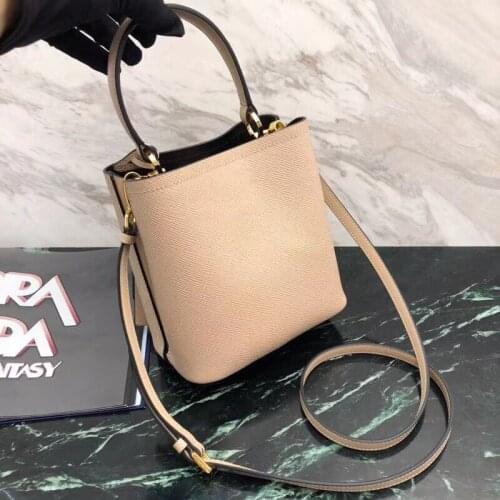 Luxury famous designer women double bag handbag bucket bag shoulder bag import calfskin leather Europe brand high top quality