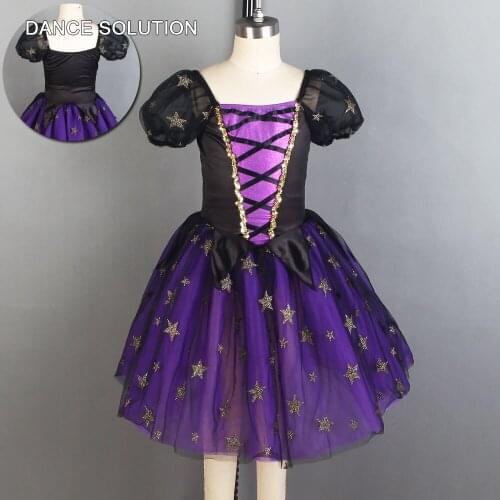 Girls Stage Costume Puff Sleeve Halloween Costume for Children Little Witches Costume Kids Cosplay Stage Wear 19824