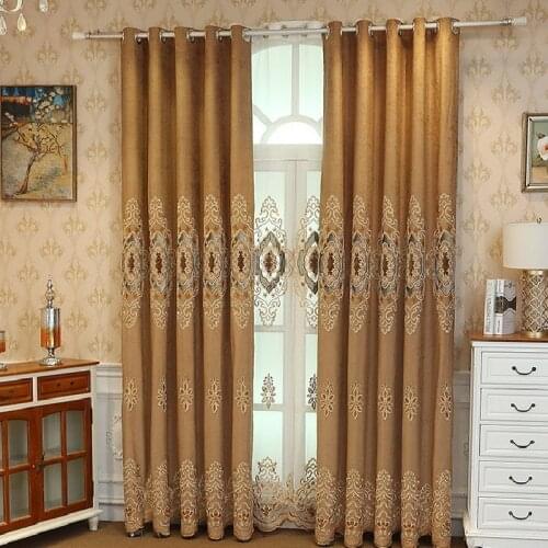 Light Luxury European Embroidered Curtains High-end Simple Pastoral Blackout for Bedroom Living Room Curtains Valance Custom