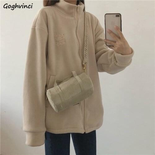 Hoodies Women Plus Velvet Thicker High Quality Leisure Turtleneck Leisure Embroidery Spring Autumn Korean Style Winter Coats New
