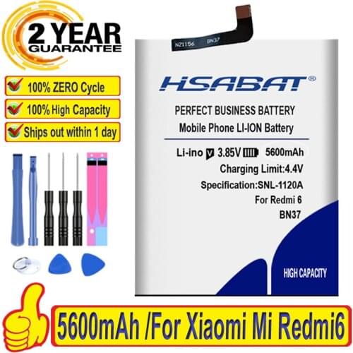 Top Brand 100% New 4900mAh Mobile Battery for Xiaomi Mi Redmi6 Redmi 6 Redmi6A Redmi 6A Redrice 6 BN37 Batteries + free gfit