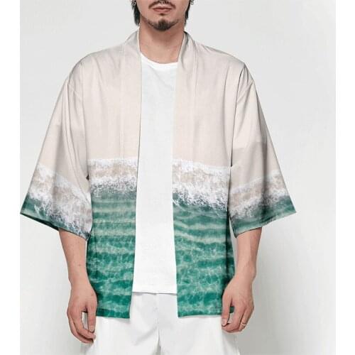 3d Japanese Kimono Cardigan Men Samurai Costume Clothing Kimono Jacket Mens Forest kimono Shirt Streetwear oversize tshirt 2020