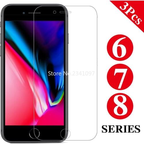 3Pcs Tempered Glass On The Iphone8 Iphone7 Iphone6 Iphone6s Screenprotector For Iphone 8 7 6 6s Plus 8plus 7plus 6plus 6splus 9H