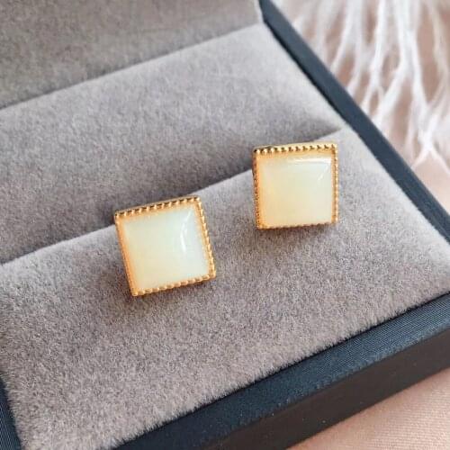 100% Natural And Real Jade Earring 925 sterling silve Jade Earring For Engagement