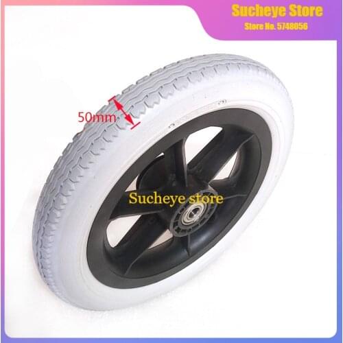 12 1 / 2x2 1 / 4 PU solid tyre wheel 12 Inch bearing inner hole diameter 12mm Wheel Replacement For Wheelchairs, Carts And More