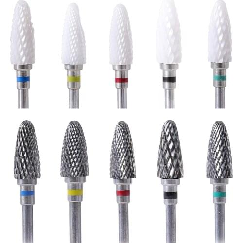 2.35mm Tungsten Steel Ceramic Nail Drill Bit Electric Nail Drill Machine Bit For Manicure Removing All Nail Glue Milling Cutters