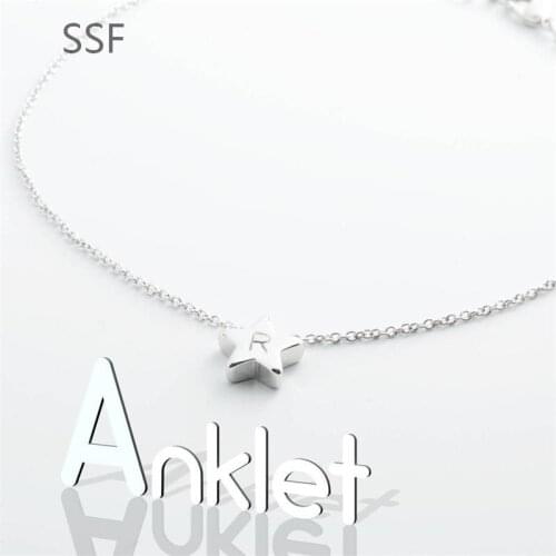 304 Stainless Steel Anklet, Initial Anklet Star Anklet, Dainty Gold Anklet, Jewelry, Jewelry Gift