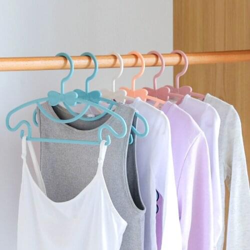 5/10/20pcs Portable Baby Hangers Clothes Saving Space In The Closet Plastic Drying Rack Household Pants Hangers for Clothes Kids