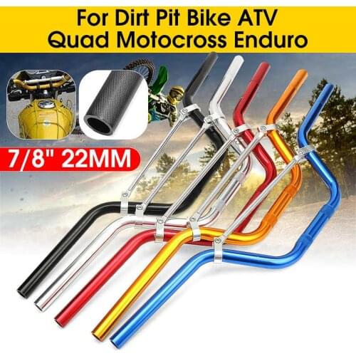 7/8" 22mm Motorcycle Handle Bar Motocross Handlebar Aluminum Universal For 50cc-125cc Dirt Pit Bike Scooter