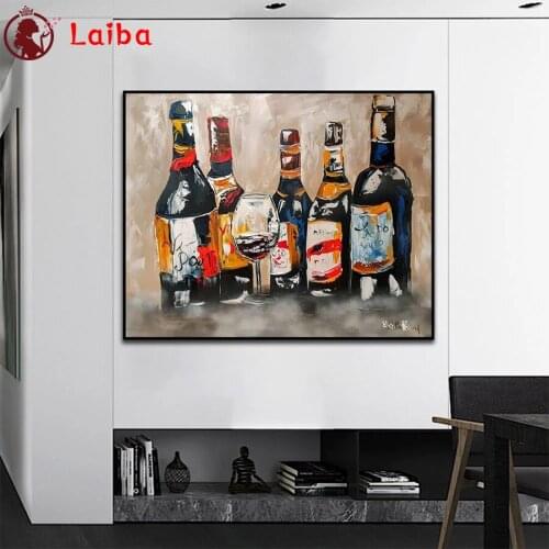 Diamond Mosaic Modern Pop Art Graffiti Wine Glass Picture Of Diamond Painting Cross Stitch Embroidery Needlework Wall Art