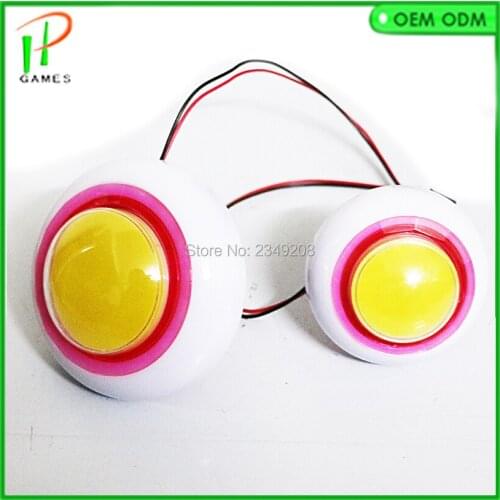 2pcs Arcade 12V Round Illuminated Push Button Built-in RGB led Microswitch 5 colors Available