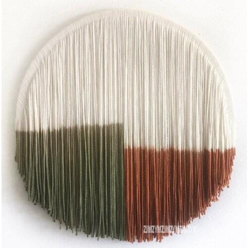 85cm Diameter Bohemian Hand-woven Tassel Round Circle Wall Hanging Tapestry Nordic Painting Original Wall Art Hotel