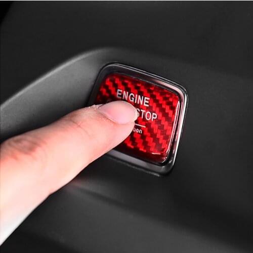For 16-20 Chevrolet Camaro Interior Decoration Accessories Car Carbon Fiber Ignition Switch One-button Start Decoration Sticker