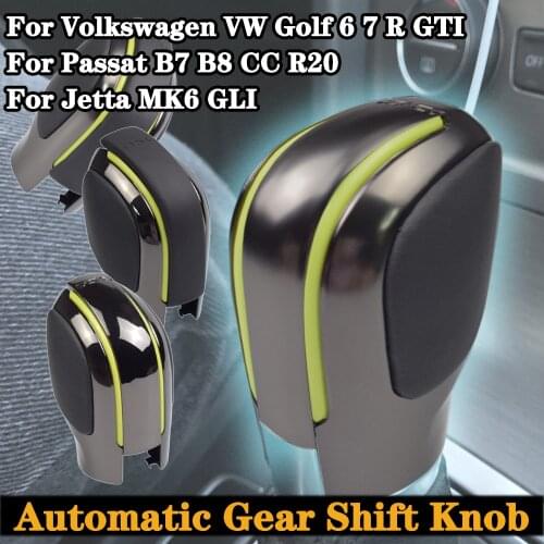 For Volkswagen Golf 6 7 R GTI Passat B7 B8 CC R20 Jetta MK6 Automatic Chrome/Matt Gear Shift Knob Head Ball DSG Cover Cap GLl