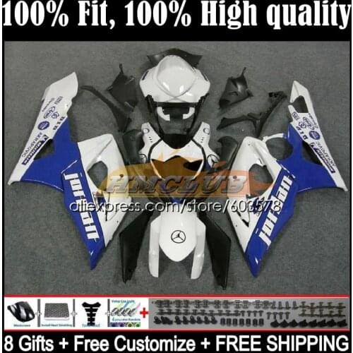 Injection For SUZUKI GSXR-1000 GSXR1000 GSX R1000 K5 12CL.37 GSX-R1000 05 06 GSXR 1000 1000CC CC 2005 2006 Fairing white blue