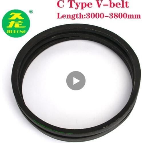 JIULONG C Type Industrial V Belt Black Rubber Drive C3000/3050/3100/3150/3200/3250/3300/3350/3400/3450 Inner Girth for Machine